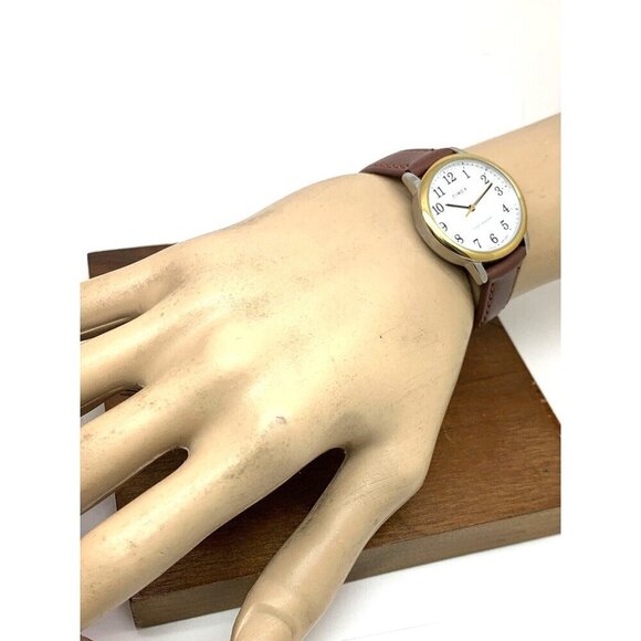 Timex Women's Watch TW2V94800 Quartz Indiglo White Dial Brown Leather St… - Picture 4 of 14